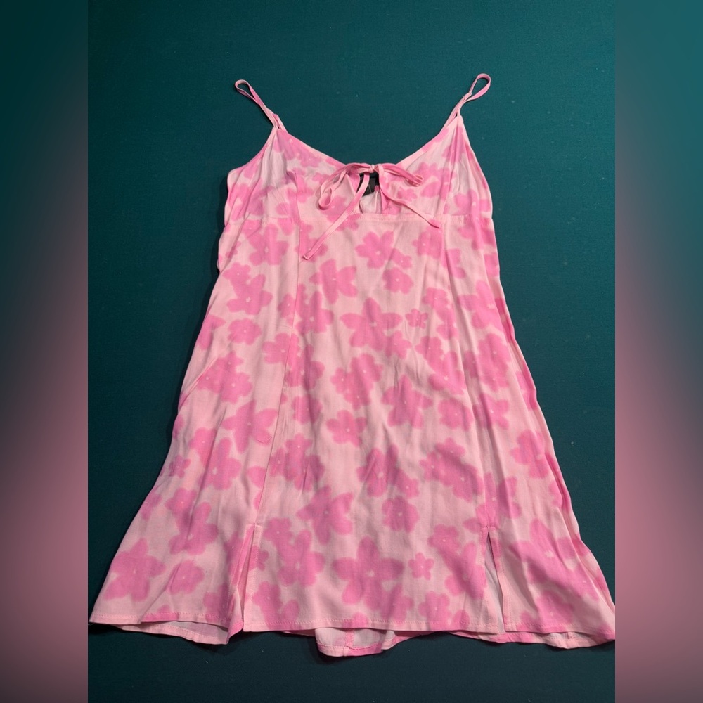 Wild Fable Pink Floral Tie Front Sundress
